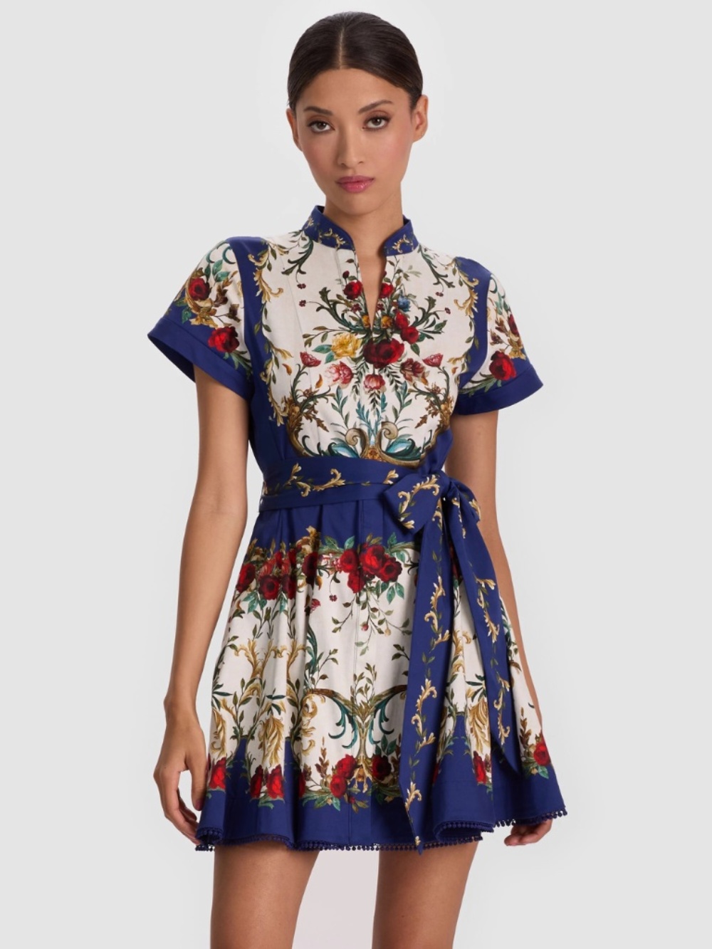 Alice + Olivia Lucy Mini Shirt Dress Gilded Rose size 6 - Picture 5 of 15